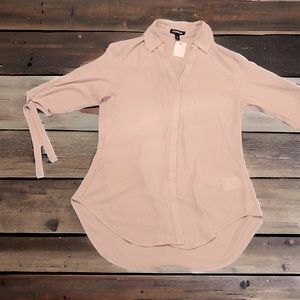 EXPRESS Pale Pink Button-up Blouse NWOT